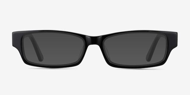 Dieppe Noir AcétateMontures de lunettes de vue d'EyeBuyDirect, Avec des Verres Teintés