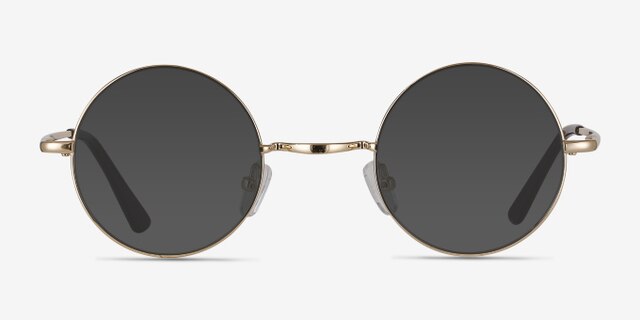 Abazam Golden MetalEyeglass Frames from EyeBuyDirect, with Tinted Lenses