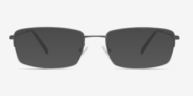 Kanick Gunmetal TitaniumEyeglass Frames from EyeBuyDirect, with Tinted Lenses