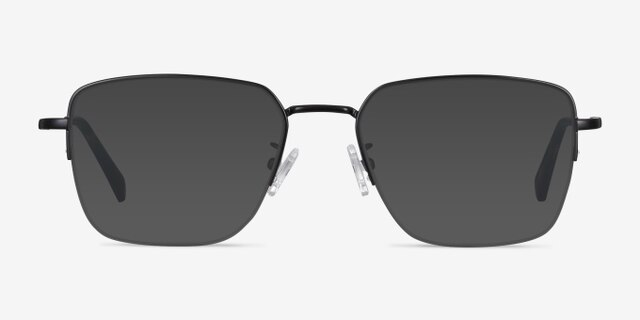 James Noir TitaniumMontures de lunettes de vue d'EyeBuyDirect, Avec des Verres Teintés