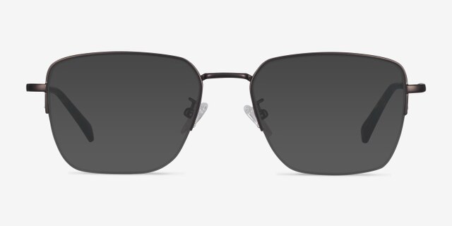 James Gunmetal TitaniumEyeglass Frames from EyeBuyDirect, with Tinted Lenses