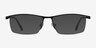 Destination Matte Black TitaniumEyeglass Frames from EyeBuyDirect, with Tinted Lenses