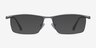 Destination Matte Silver TitaniumEyeglass Frames from EyeBuyDirect, with Tinted Lenses