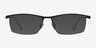 Destination Matte Dark Blue TitaniumEyeglass Frames from EyeBuyDirect, with Tinted Lenses