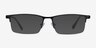 Ted Matte Black TitaniumEyeglass Frames from EyeBuyDirect, with Tinted Lenses