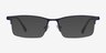 Ted Matte Dark Blue TitaniumEyeglass Frames from EyeBuyDirect, with Tinted Lenses