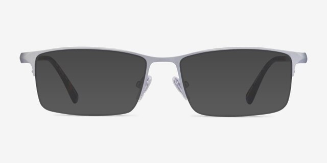 Ted Matte Silver TitaniumMontures de lunettes de vue d'EyeBuyDirect, Avec des Verres Teintés