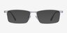 Ted Matte Silver TitaniumMontures de lunettes de vue d'EyeBuyDirect, Avec des Verres Teintés