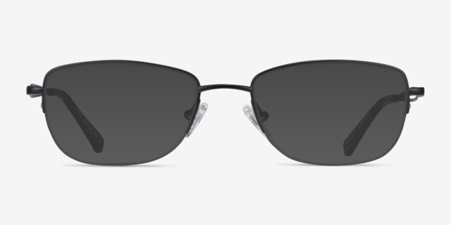 Poly Matte Black TitaniumEyeglass Frames from EyeBuyDirect, with Tinted Lenses