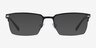 Sycamore Matte Black Silver TitaniumEyeglass Frames from EyeBuyDirect, with Tinted Lenses