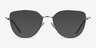 Camilla Gold TitaniumEyeglass Frames from EyeBuyDirect, with Tinted Lenses