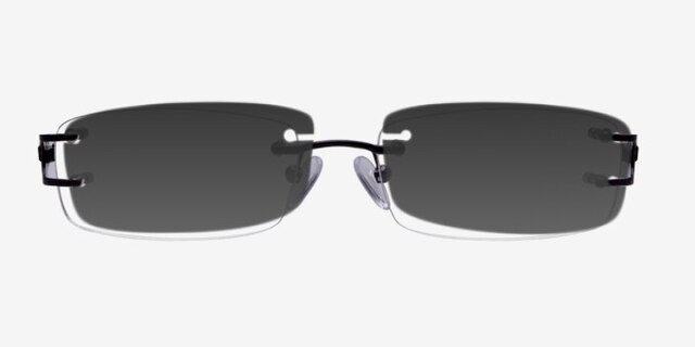 Pesaro Black MetalEyeglass Frames from EyeBuyDirect, with Tinted Lenses