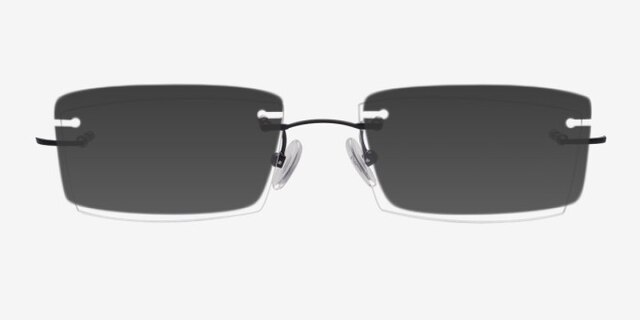 Laredo Black MetalEyeglass Frames from EyeBuyDirect, with Tinted Lenses