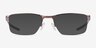 Oakley Socket 5.5 Satin Mahogany MétalMontures de lunettes de vue d'EyeBuyDirect, Avec des Verres Teintés