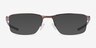 Oakley Socket 5.5 Satin Mahogany MétalMontures de lunettes de vue d'EyeBuyDirect, Avec des Verres Teintés