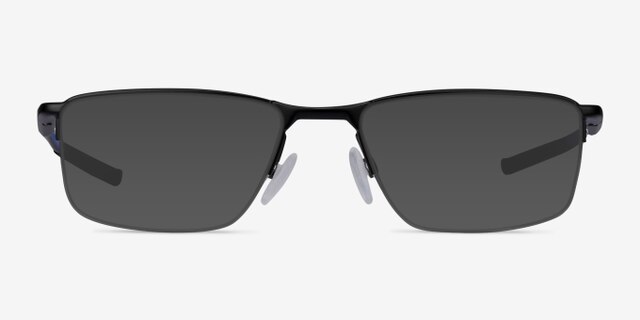 Oakley Socket 5.5 Satin Black & Blue MetalEyeglass Frames from EyeBuyDirect, with Tinted Lenses