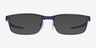 Oakley Steel Plate Powder Midnight MetalEyeglass Frames from EyeBuyDirect, with Tinted Lenses