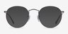 Ray-Ban RB3447V Round Gunmetal MetalEyeglass Frames from EyeBuyDirect, with Tinted Lenses
