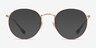 Ray-Ban RB3447V Round Tortoise & Gold MetalEyeglass Frames from EyeBuyDirect, with Tinted Lenses