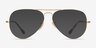 Ray-Ban RB6489 Aviator Gold MetalEyeglass Frames from EyeBuyDirect, with Tinted Lenses