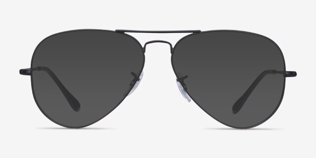 Ray-Ban RB6489 Aviator Black MetalEyeglass Frames from EyeBuyDirect, with Tinted Lenses