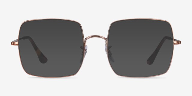 Ray-Ban Square Bronze MetalEyeglass Frames from EyeBuyDirect, with Tinted Lenses