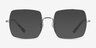 Ray-Ban Square Silver MetalEyeglass Frames from EyeBuyDirect, with Tinted Lenses