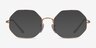 Ray-Ban Octagon Gold MetalEyeglass Frames from EyeBuyDirect, with Tinted Lenses