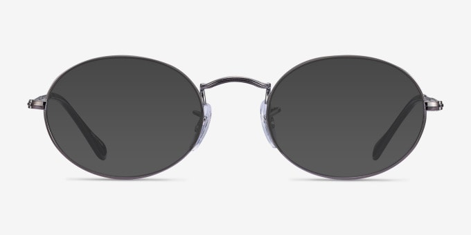 Black oval ray bans best sale