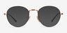 Ray-Ban RB3582V Round Black Gold MétalMontures de lunettes de vue d'EyeBuyDirect, Avec des Verres Teintés