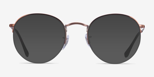 Ray-Ban RB3947V Round Bronze Copper MetalEyeglass Frames from EyeBuyDirect, with Tinted Lenses