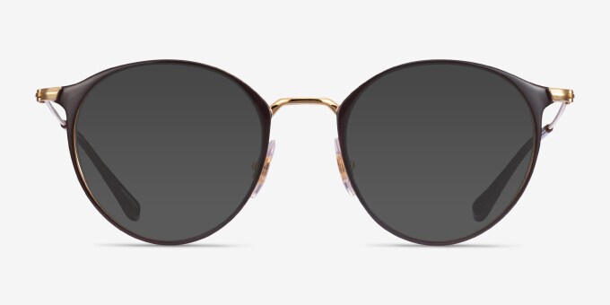 RB6378 OPTICS Eyeglasses with Brown On Gold Frame - RB6378F