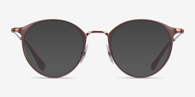 Ray-Ban RB6378 Light Brown MetalEyeglass Frames from EyeBuyDirect, with Tinted Lenses
