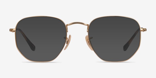 Ray-Ban RB6448 Gold MetalEyeglass Frames from EyeBuyDirect, with Tinted Lenses