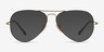 Ray-Ban RB6489 Aviator Black Gold MetalEyeglass Frames from EyeBuyDirect, with Tinted Lenses
