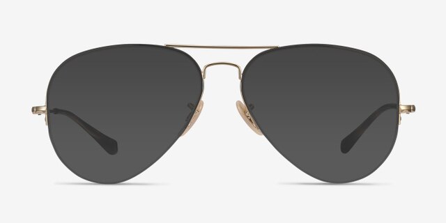 Ray-Ban RB6589 Gold MetalEyeglass Frames from EyeBuyDirect, with Tinted Lenses