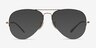 Ray-Ban RB6589 Black Gold MétalMontures de lunettes de vue d'EyeBuyDirect, Avec des Verres Teintés