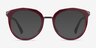 Oakley Top Knot Red & Silver AcetateEyeglass Frames from EyeBuyDirect, with Tinted Lenses