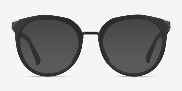 Oakley Top Knot Black & Silver AcetateEyeglass Frames from EyeBuyDirect, with Tinted Lenses