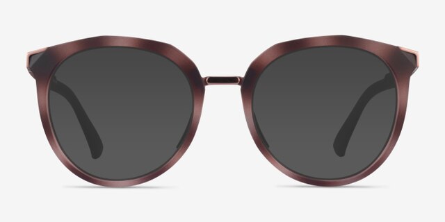 Oakley Top Knot Matte Rose & Tortoise AcétateMontures de lunettes de vue d'EyeBuyDirect, Avec des Verres Teintés