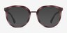 Oakley Top Knot Matte Rose & Tortoise AcétateMontures de lunettes de vue d'EyeBuyDirect, Avec des Verres Teintés