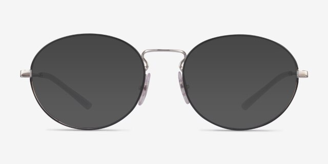 Ray-Ban RB6439 Black & Silver MetalEyeglass Frames from EyeBuyDirect, with Tinted Lenses