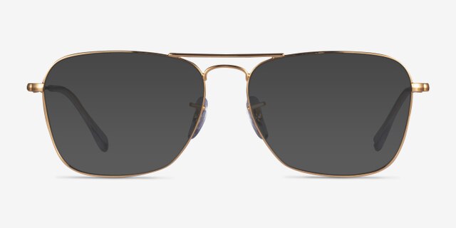 Ray-Ban RB6536 Gold MetalEyeglass Frames from EyeBuyDirect, with Tinted Lenses
