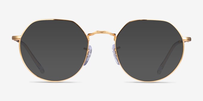 Ray-Ban RB6465 Jack - Geometric Gold Frame Eyeglasses | Eyebuydirect