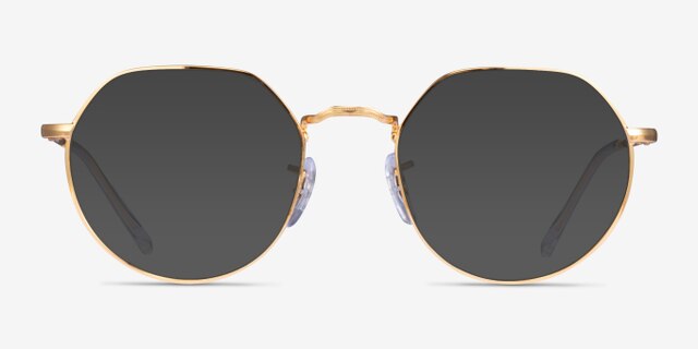 Ray-Ban RB6465 Jack Gold MetalEyeglass Frames from EyeBuyDirect, with Tinted Lenses