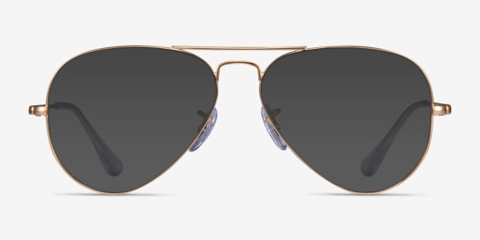 RayBan アビエーターL II GOLD イエローサイズ55 Gold Sunglasses in Yellow Flash and AVIATOR FLASH LENSES