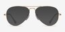 Ray-Ban Aviator Metal II Legend Gold MetalEyeglass Frames from EyeBuyDirect, with Tinted Lenses