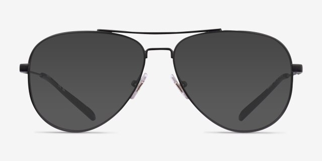 ARNETTE Wharf Matte Black MetalEyeglass Frames from EyeBuyDirect, with Tinted Lenses