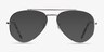 Ray-Ban RB3625V New Aviator Argenté MétalMontures de lunettes de vue d'EyeBuyDirect, Avec des Verres Teintés
