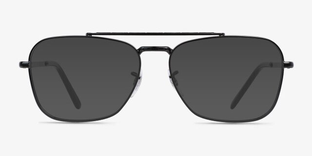 Ray-Ban RB3636V Black MetalEyeglass Frames from EyeBuyDirect, with Tinted Lenses